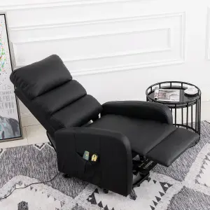 Faux Leather Power  Lift Recliner Chair with Heat & Vibration