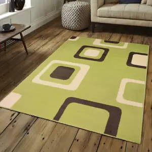 Lime Boxed Pattern Rug - Texas