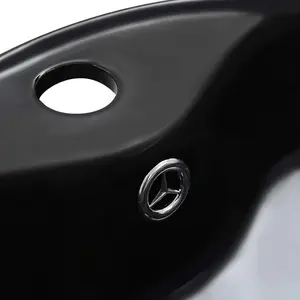 Berkfield Wash Basin with Overflow 36x13 cm Ceramic Black