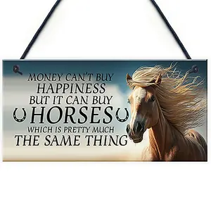 Red Ocean Horse Sign Daughter Friend Gift For Girls Hanging Stable Sign Pet Gift Horse Lover Gifts For Women