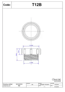 McAlpine T12B 1" x 1" BSP Female x BSP Male Coupling