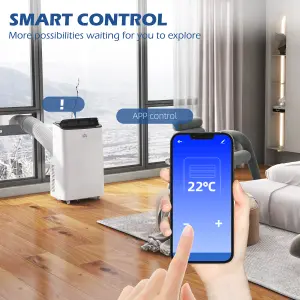 HOMCOM 12000 BTU Portable Air Conditioner Unit with WiFi Smart App, 26m²