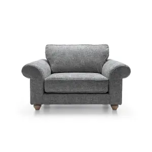 Ingrid Collection Cuddle Chair in Steel Grey