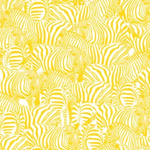 Bobbi Beck eco-friendly yellow zebra wallpaper