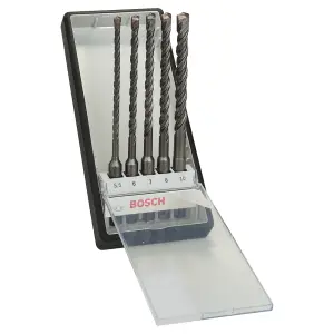 Bosch Professional SDS Plus-5 Hammer Drill Bit Robust Line Set - 5pcs (5.5, 6, 7, 8, 10 x 165mm)