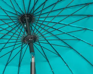 2.7m Aqua Crank and Tilt Shanghai Parasol (38mm Pole, 24 Ribs)