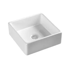 Europa Via 370x370 0th White Ceramic Counter Top Basin