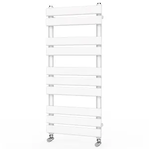 Rinse Flat Panel White Towel Radiator Bathroom Heated Towel Rail 1000x450mm