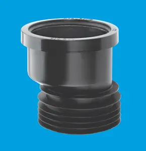 McAlpine DC1BL-OS Black 4"/110mm 14mm Offset Drain Connector