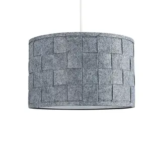 ValueLights Monza Grey Ceiling Pendant Shade and B22 GLS LED 6W Warm White 3000K Bulb