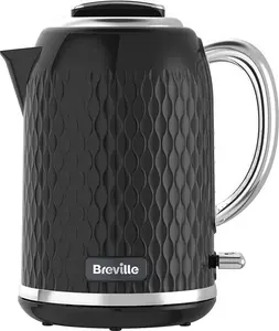 Breville Curve Electric Kettle | 1.7 Litre | 3KW Fast Boil | Black & Chrome [VKT017]