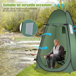 Costway Beach Pop up Changing Tent Folding Camping Shower Tent with Window