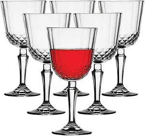 Queensway Home & Dining 310ml 6 Pcs Stemmed Red White Wine Drinking Glasses Cocktail Goblets