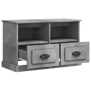 Berkfield TV Cabinet Concrete Grey 80x35x50 cm Engineered Wood