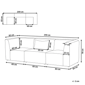 3 Seater Modular Jumbo Cord Sofa Beige LEMVIG