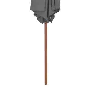 Berkfield Outdoor Parasol with Wooden Pole 270 cm Anthracite