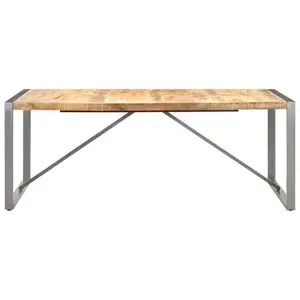 Cheyenne Dining Table Solid Wood Natural / Grey / H75 x L200 x W100cm