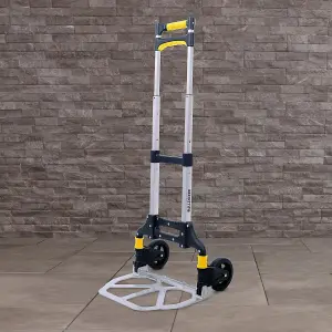 BULLDOZER 70kg Foldable Hand Truck Trolley Height Adjustable Handle Compact