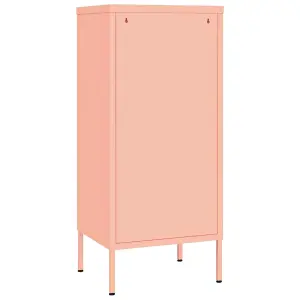 Berkfield Storage Cabinet Pink 42.5x35x101.5 cm Steel