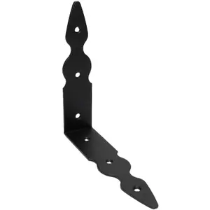 Pack of 1 x Black Corner Bracket - 150 x 150 mm Steel Right Angle Braces L Shaped Metal Bracket 90 Degree Corner Braces