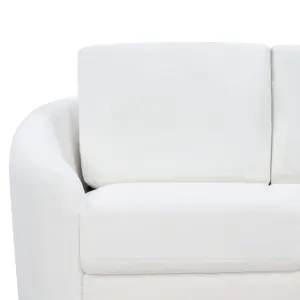 2 Seater Boucle Sofa White TROSA