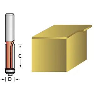 Faithfull Kitchen Worktop Cutters Carbide Router Bits 1/2" 1/4" Shank FAIRBSKWJ