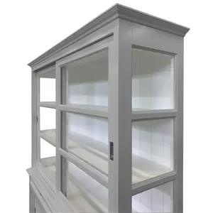 Stiles Display Cabinet Light Grey