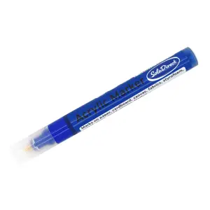 Acrylic Paint Marker Pen Permanent for Stone Leather Fabric Plastic (Blue)