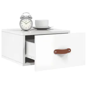 Berkfield Wall-mounted Bedside Cabinets 2 pcs High Gloss White 35x35x20 cm