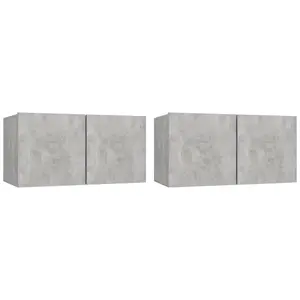 Berkfield Hanging TV Cabinets 2 pcs Concrete Grey 60x30x30 cm