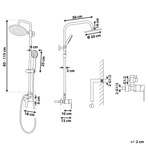 Mixer Shower Set with Rainshower TINKISSO Silver