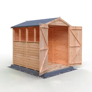 Shire 7x5 Overlap Double Door Shed with Windows