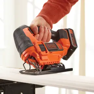 Black+Decker Li-ion POWERCONNECT 18V Cordless Jigsaw (1 x 1.5Ah) - BDCJS18C13-GB