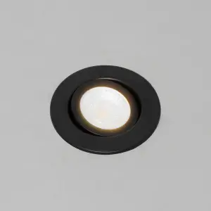 Litecraft COB LED Black Adjustable Colour Changing Bathroom Downlight