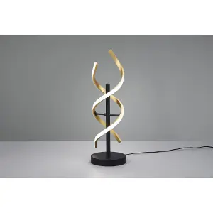 Luminosa Sequence Modern 20.5W LED Table Lamp Brass Matt 2300-3000-4000K - UK Stock