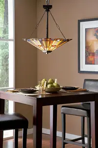 3 Bulb Ceiling Pendant Light Fitting Valiant Bronze LED E27 100W Bulb