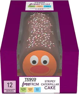 Tesco Free From Stripey The Caterpillar Cake