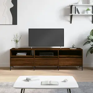 Berkfield TV Cabinet Brown Oak 150x30x44.5 cm Engineered Wood