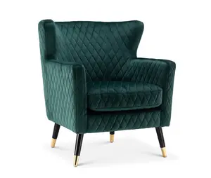 Velvet Emerald Green Alessia Accent Chair