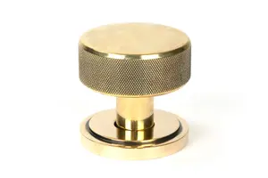 From The Anvil Aged Brass Brompton Mortice/Rim Knob Set (Art Deco)