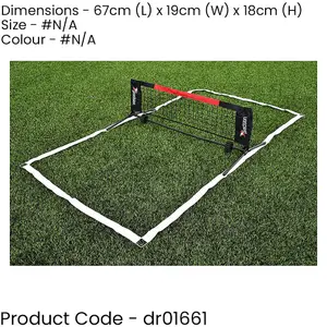 Mini Foot Tennis Set - Football Training Garden Mini Game - 4x1ft Skill Control