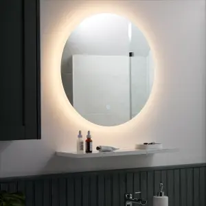 Sensio Como Round Wall-mounted Bathroom Illuminated Colour-changing mirror (H)60cm (W)60cm