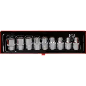 9pc TRX Star Female Socket Set - 1/2" Square Drive - E10 to E24 - Fully Hardened