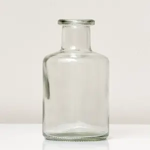 Melody Maison Clear Glass Bottle Vase - 12cm