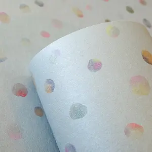 Galerie Great Kids Light Blue Smooth Glitter Watercolor Dots Wallpaper Roll