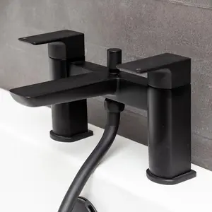 Zoia Matt Black Bath Shower Mixer Tap