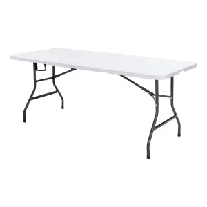 Astano White Plastic Foldable 6 seater Rectangular Dining table