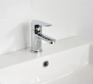 Bristan Opus Round Basin Mixer with Clicker Waste Chrome Bathroom + Fixings