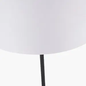 Elegant Matt Black and Ivory Table Lamp