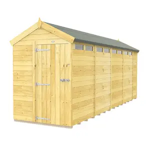 DIY Sheds 5x18 Apex Security Shed - Single Door